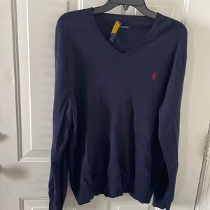 Polo v-neck sweater